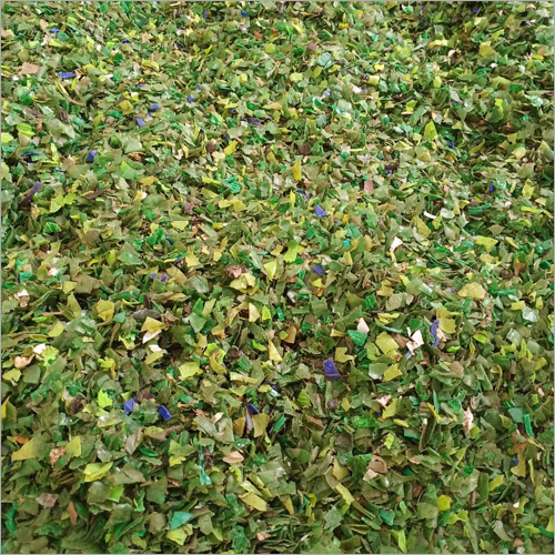 Green Unwashed PET Bottle Flakes - 50 kg Bag | Green Color, Ideal for Fiber and Sheet Manufacturing