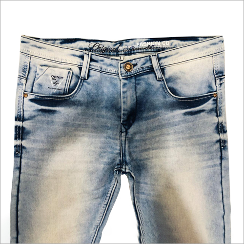 Men's Faded Jeans - Denim, Waist Size 30-36 Inches | Quick Dry, Washable, No Fade, Dry Clean Only, Regular Fit, Suitable for All Seasons