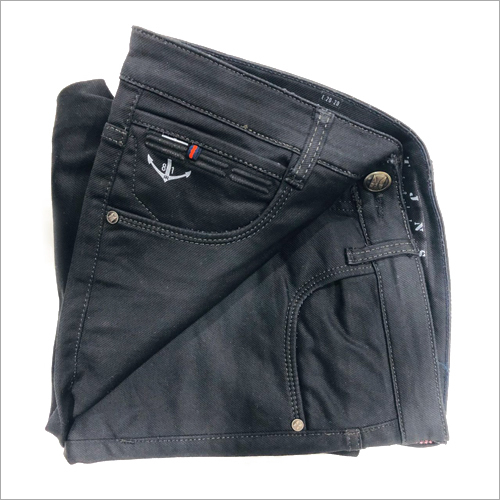 Mens Straight Fit Faded Jeans - Denim, Waist Size 30-36 Inches, Color Black | Quick Dry, Washable, Dry Cleanable, No Fade, Suitable for All Seasons