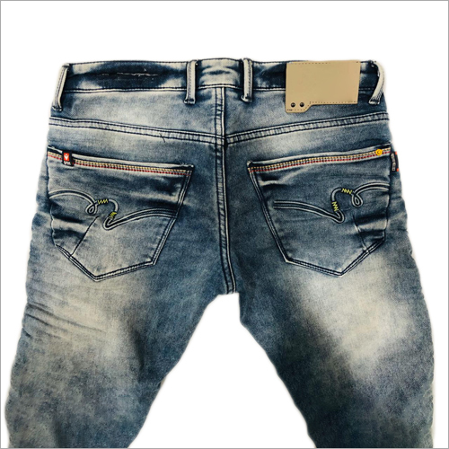Mens Straight Fit Casual Jeans - Denim, Waist Size 30-36 Inch, Faded Pattern | Quick Dry, Washable, Dry Clean, No Fade, Regular Fit, Year-Round Season Use