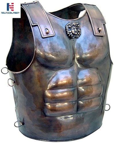 Steel Spartan Armor Greek Breastplate - One Size - Bronze Armour