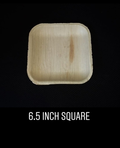 6.5 Inch Square Areca Plate