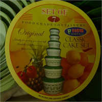 White-green 7 Pcs Cake Container Set