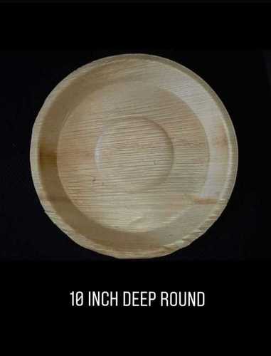 10 Inch Round Deep Areca Plate