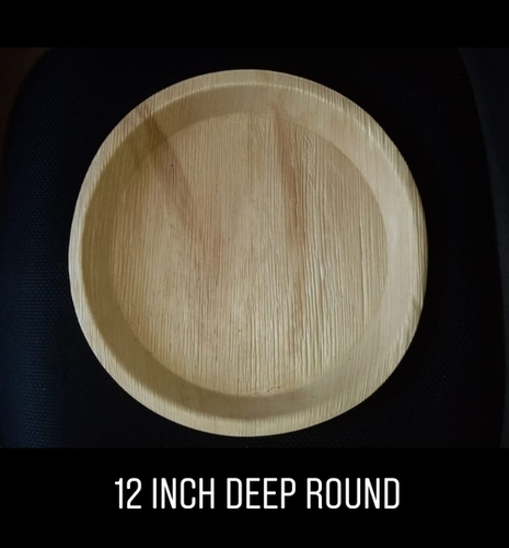 12 Inch Round Deep Areca Plate