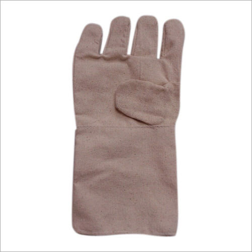 Cream Canvas Khadi Hand Gloves