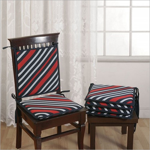 Coral Stripes Chair Pads By LINEN DESIGN COMPANY PVT. LTD.