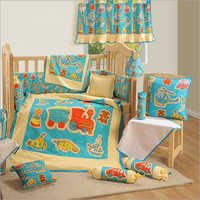 Engine Print Baby Cot Set