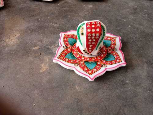 Multicolor Marble Small Leaf Ganesha