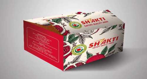 Pomegranate Corrugated Box - 5 kg, Multicolor Print, Customized Shape & Size | Rectangular Design Perfect for Export or Domestic Use