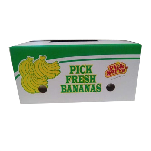 Banana Packaging Corrugated Box - Rectangular, 10 kg Size , Multicolor Customization Available in Color, Shape, Size, and Style