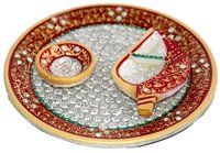 MARBLE POOJA THALI (PLATE)