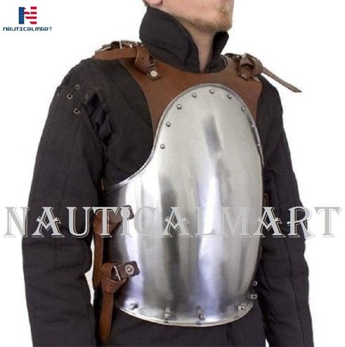 NauticalMart Medieval Leather and Steel Functional Breastplate