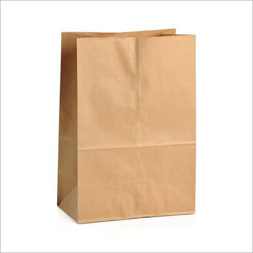 Brown Plain Paper Pouch Bag