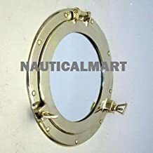 Aluminum Nauticalmart Brass Porthole Mirror 11"