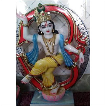 Polished Marble Krishna Statue