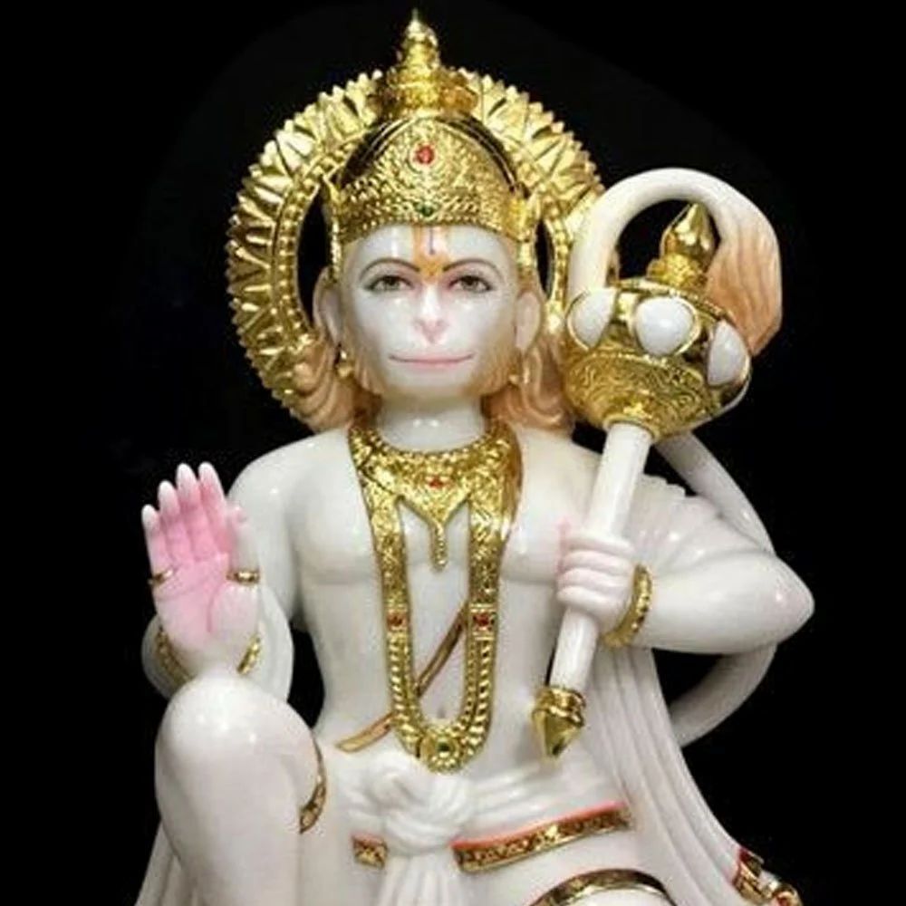White Marble Hanuman Statue