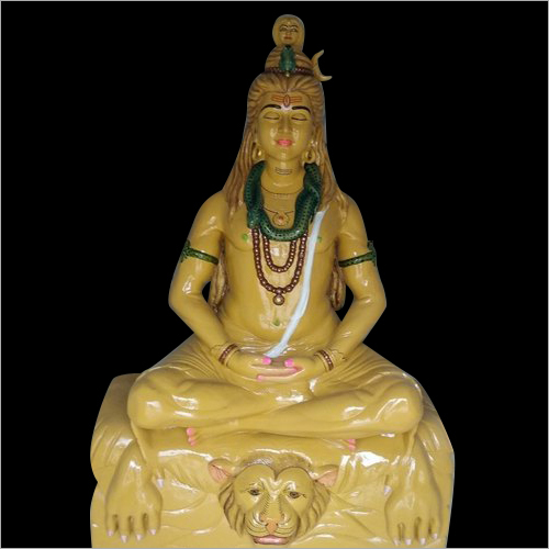 Golden Marble Shiv Statue