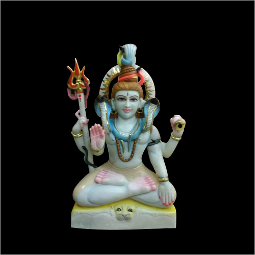 Polished Marble Shiv Statue