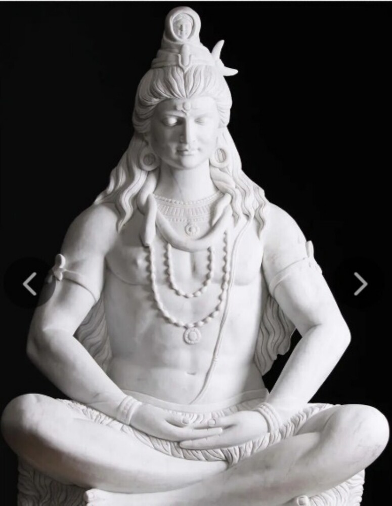 White Marble Lord Shiv Statue - Design Type: Requirement Based