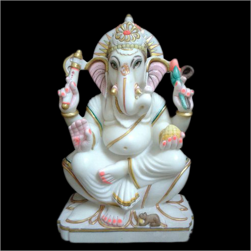 White Marble Ganesh Statue