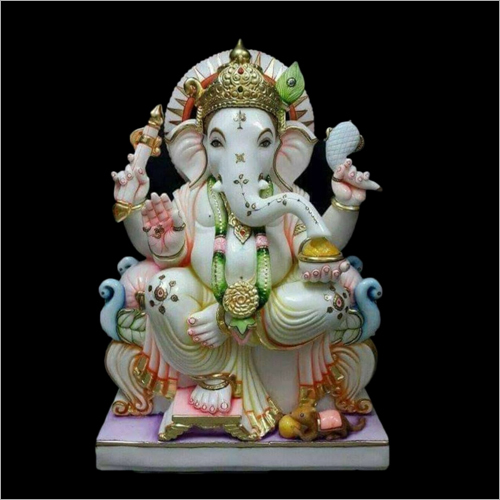 Polished Marble Ganesh Statue