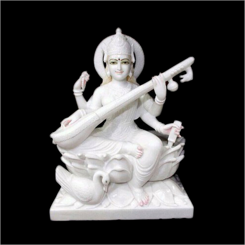 White Marble Saraswati Statue