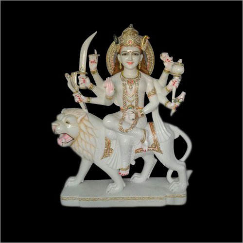 White Marble Durga Statue