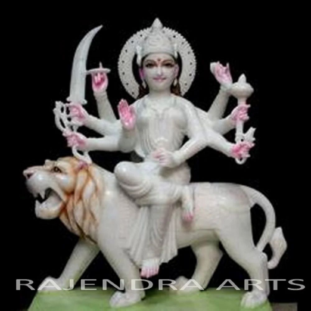 White Marble Durga Statue