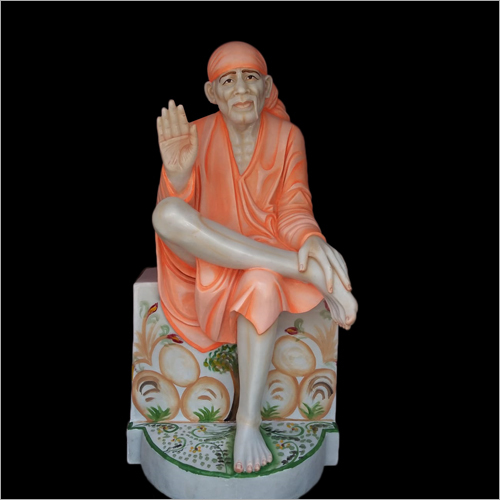 Polished Marble Lord Sai Baba Statue