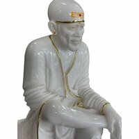 Polished Marble Lord Sai Baba Statue - Color: Requirement Based