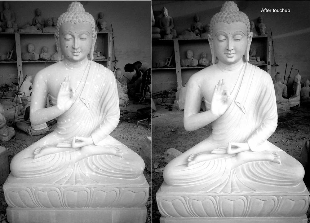White Marble Buddha Statue - Installation Type: Requirement Based