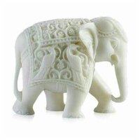 White Marble Elephant Statue - Design Type: Requirement Based