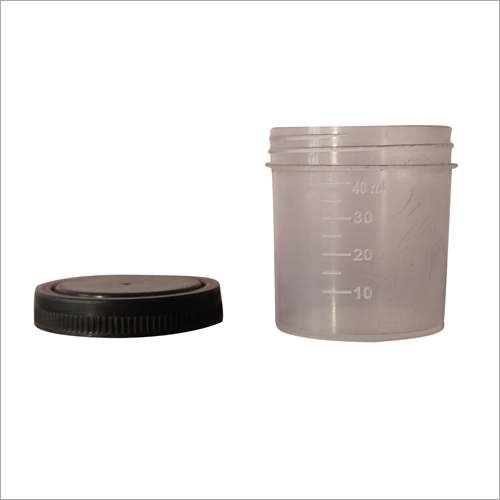Urine Sample Container - Plastic, Leak-Proof Seal, Marked for Volume Measurement | Ideal for Pathology Lab Use