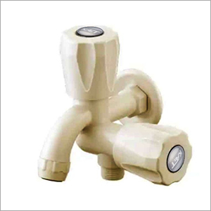 Two Way Bib Tap - PVC Material , White Color, Perfect Finish, Easy Usage, Rigid Design for Household & Commercial Outdoor Applications