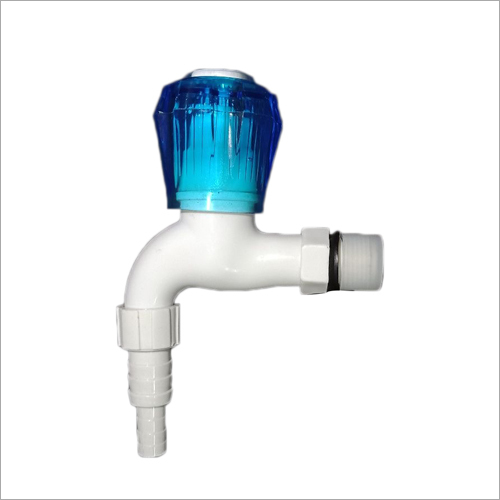 Tap With Nozzle - PVC Material, Various Sizes | White-Blue Color, Easy Installation, Rigid Design, Minimum Maintenance