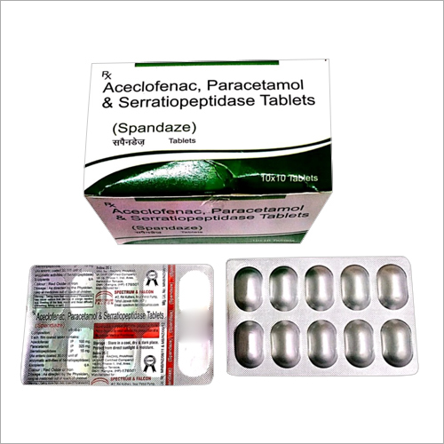 Aceclofenac Paracetamol And Serratiopeptidase Tablets