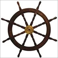 NauticalMart 36" Wood and Brass Nautical Ship Wheel