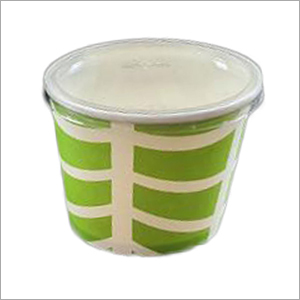 Green 500 Ml Paper Bowl With Lid