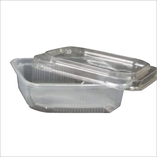 Silver 250 Ml Square Disposable Plastic Food Container