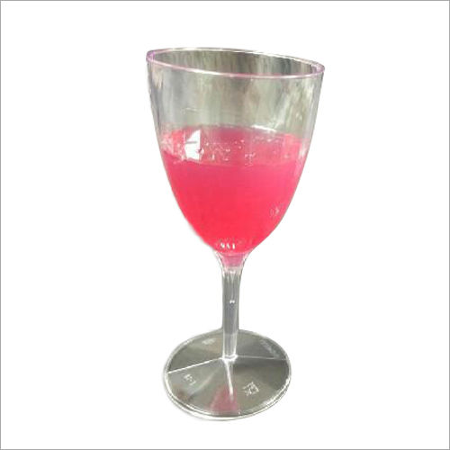 Silver Disposable Plastic Champagne Glass