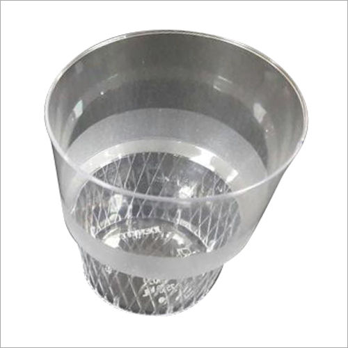 Silver Disposable Plastic Crystal Glass