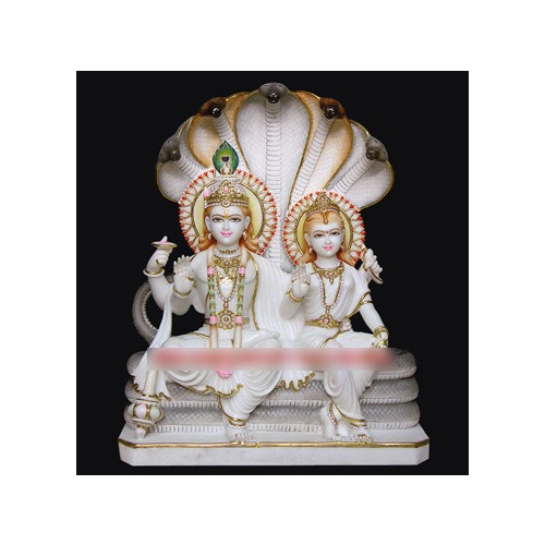 Marble Vishnu laxmi God Statue