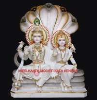 Marble Vishnu & Laxmi Statue