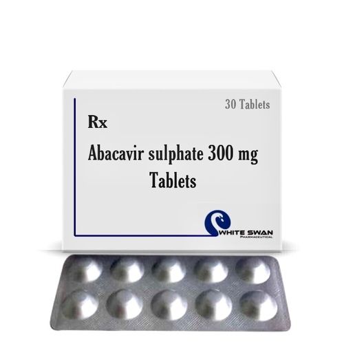 Abacavir Sulphate Tablets - 30 Tablets/Bottle | Antiviral Medication for Viral Infections, Store in Cool & Dry Place, Dosage as Directed By Physician