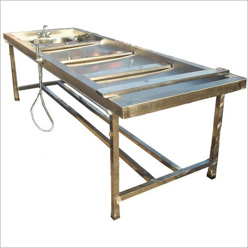 Hospital Autopsy Postmortem Table with Sink