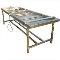 Hospital Autopsy Postmortem Table With Sink - Material: Stainless Steel