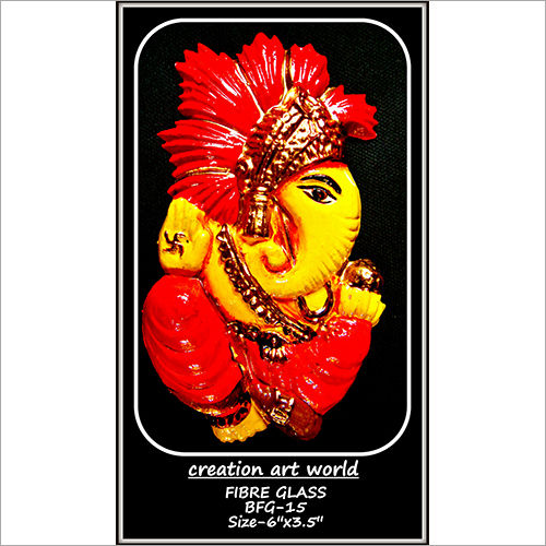 Multicolor Hibiscus Design Ganesha Wall Hanging