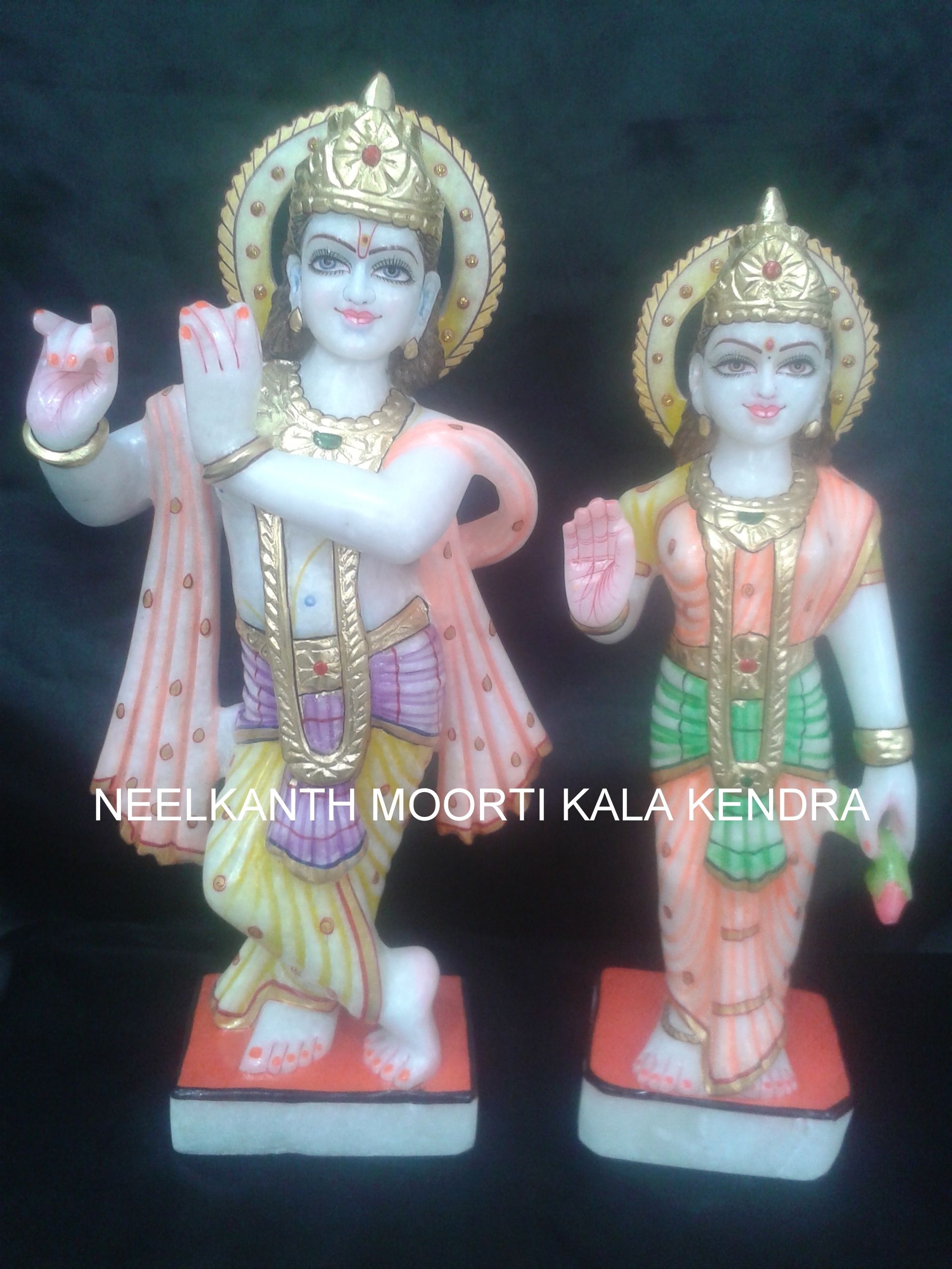 Marble Radha Krishna statue