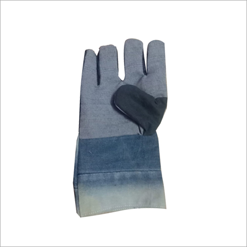 Safety Jeans Hand Gloves - Jeans Fabric Full Finger Style Various Patterns & Colors | Moisture Absorbent Tear Resistant Washable Design Industrial Use